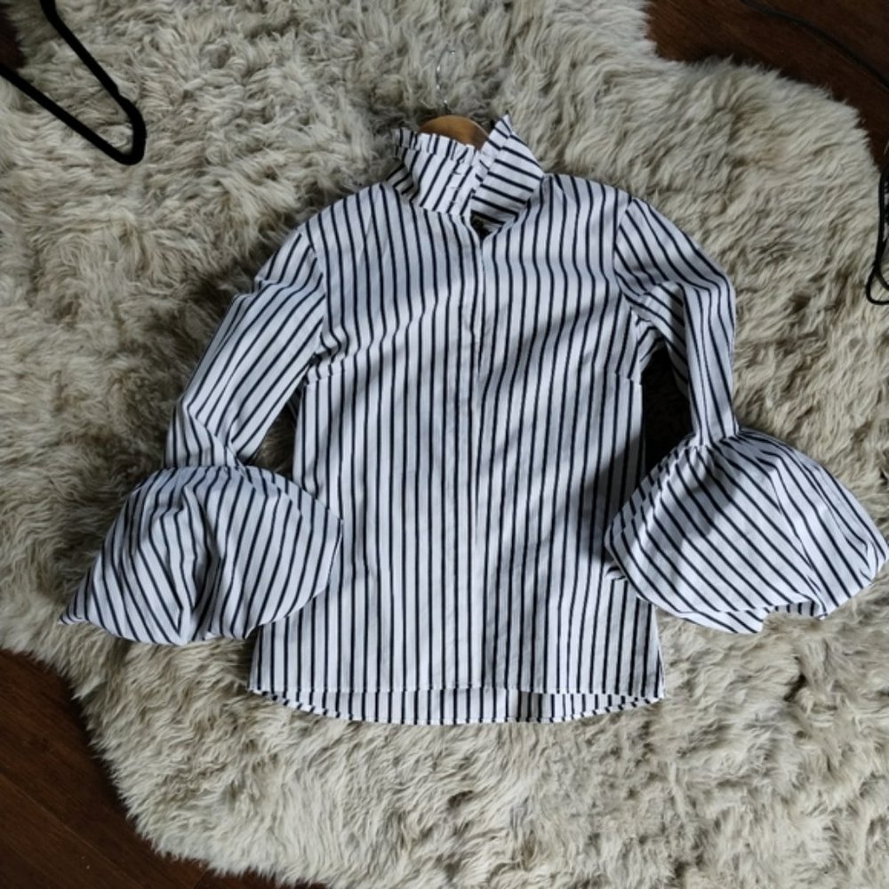 Caroline Constas  puff Sleeve Top Size S